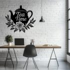 Obraz Tea Time – elegantná čajová kanvica s ružami