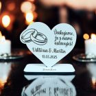 Svadobná menovka s magnetkou – personalizovaný darček pre hostí