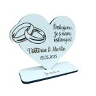 Svadobná menovka s magnetkou – personalizovaný darček pre hostí