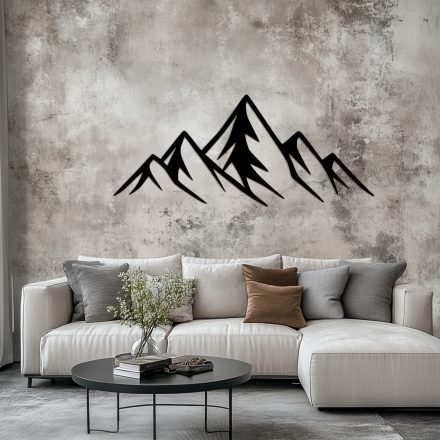 Drevený obraz hory – minimalistická nástenná dekorácia