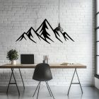 Drevený obraz hory – minimalistická nástenná dekorácia