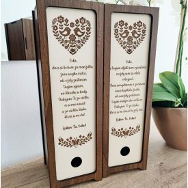 Párová drevená krabička na víno