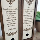 Párová drevená krabička na víno