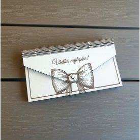 Drevená obálka na peniaze – Všetko najlepšie!