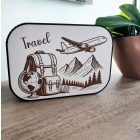 Drevená pokladnička na cestovanie – Travel dizajn