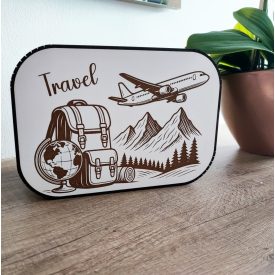 Drevená pokladnička na cestovanie – Travel dizajn