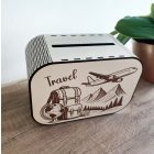 Drevená pokladnička na cestovanie – Travel dizajn