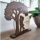 Romantická drevená dekorácia – personalizovaný darček pre páry