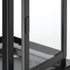 Pamätný čierny lampáš na sviečku – s UV potlačeným skleneným panelom