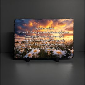 Pamätná tabuľa s citátom – UV tlačená bridlica