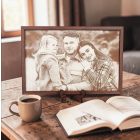 Jedinečný gravírovaný drevený obraz z vašej vlastnej fotografie