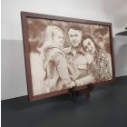 Jedinečný gravírovaný drevený obraz z vašej vlastnej fotografie