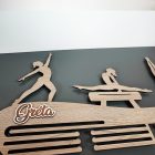 Držiak na medaily pre gymnastku – s možnosťou personalizácie mena a citátu