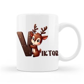 Vianočný Hrnček s Menom a Motívom Sobíka